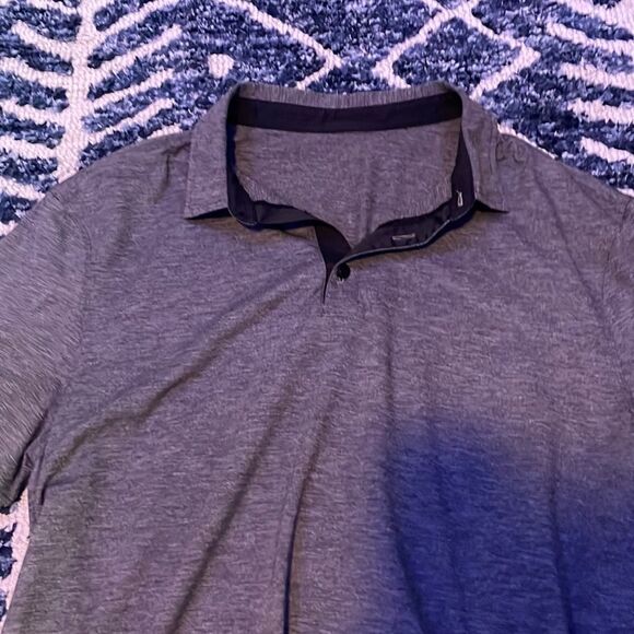 GRAY LULULEMON POLO  - Picture 1 of 1